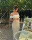 Avelynne Maternity Off-Shoulder Maxi Dress